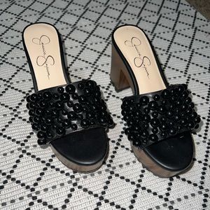 Black Jessica Simpson Pearl Platfrom Heels